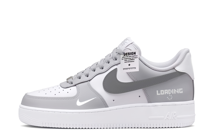 Nike Nike Air Force 1 Skateboard Shoes Unisex Low Top White Gray