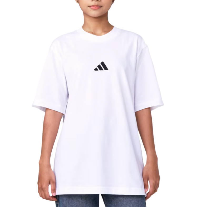 Adidas Adidas T Shirts Men's White Crew Neck Moderate Straight Fit