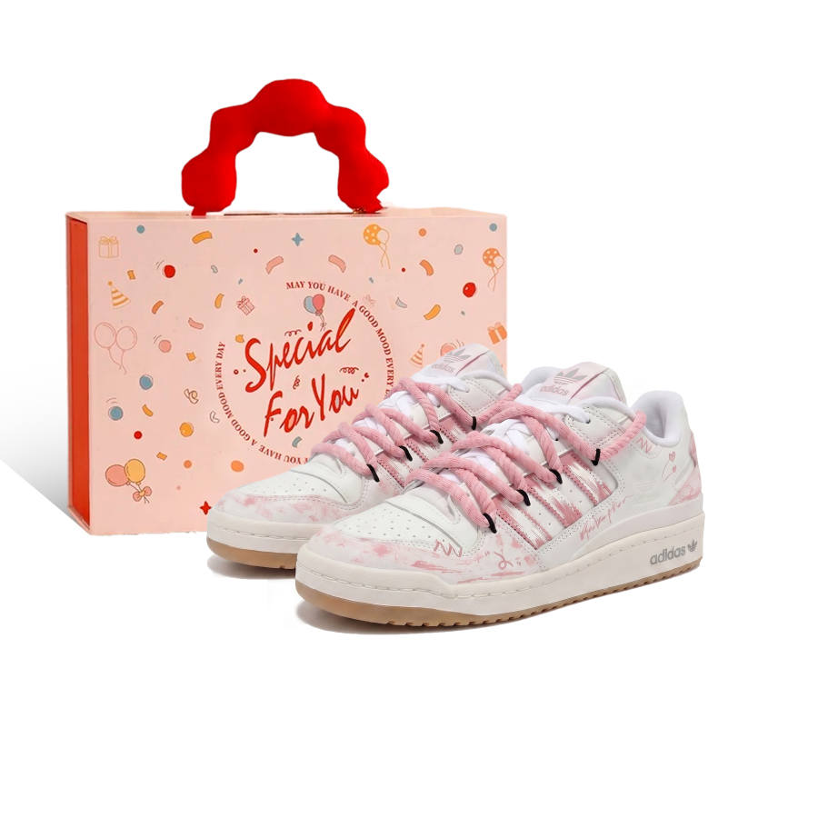 Adidas Originals Superstar 2 Skateboard Shoes Unisex Low Top White/Pink/Gray