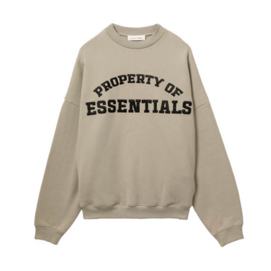 Fear Of God Essentials Sweatshirts Men's Gray Crew Neck Moderate Straight Fit
