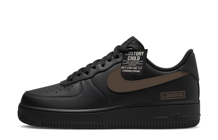 Nike Nike Air Force 1 Skateboard Shoes Unisex Low Top Black Brown