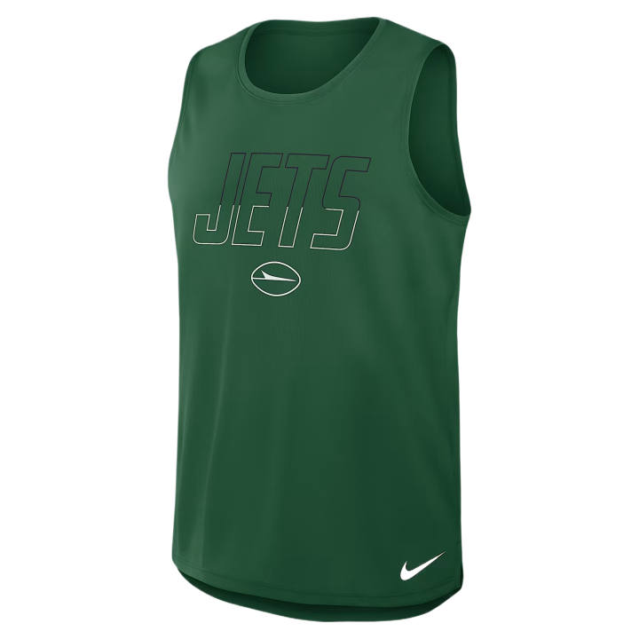 Nike Nike NFL Tank Tops Men's Green Crew Neck Moderate