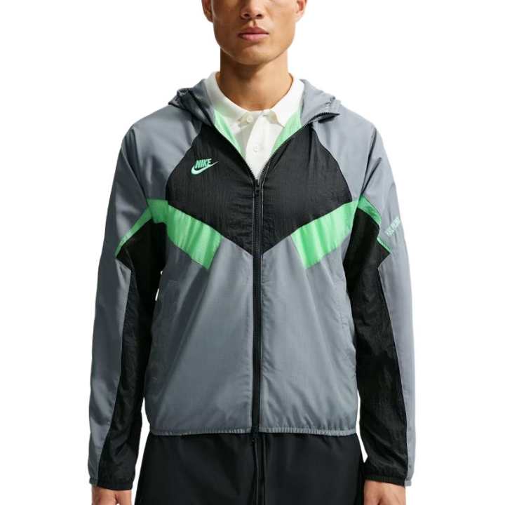Nike Nike Jackets Men's Iridescent Green Hooded Non Detachable Moderate