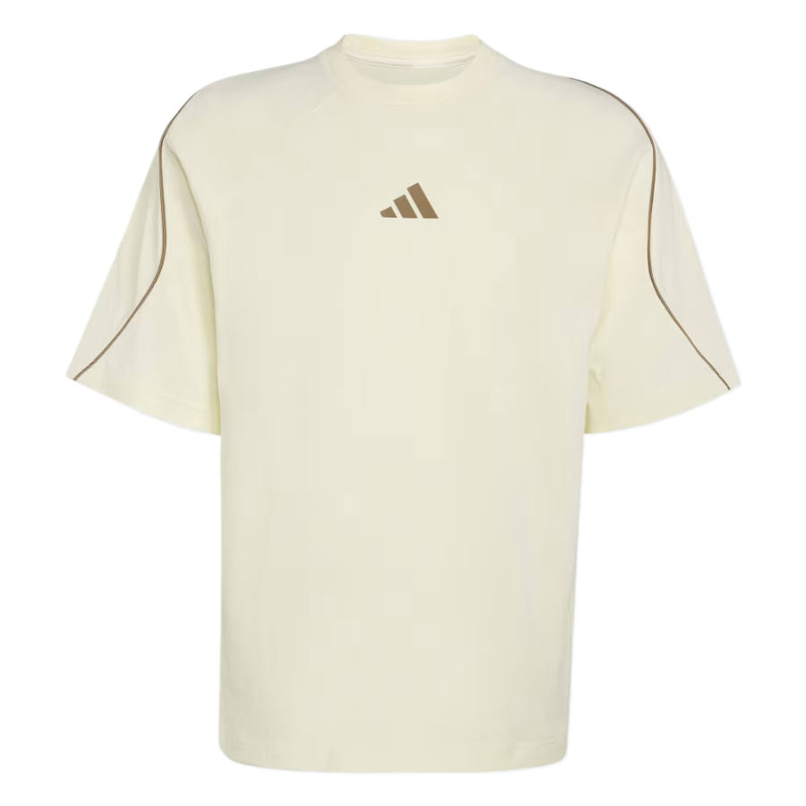 Adidas Adidas T Shirts Men's Ivory Crew Neck Moderate