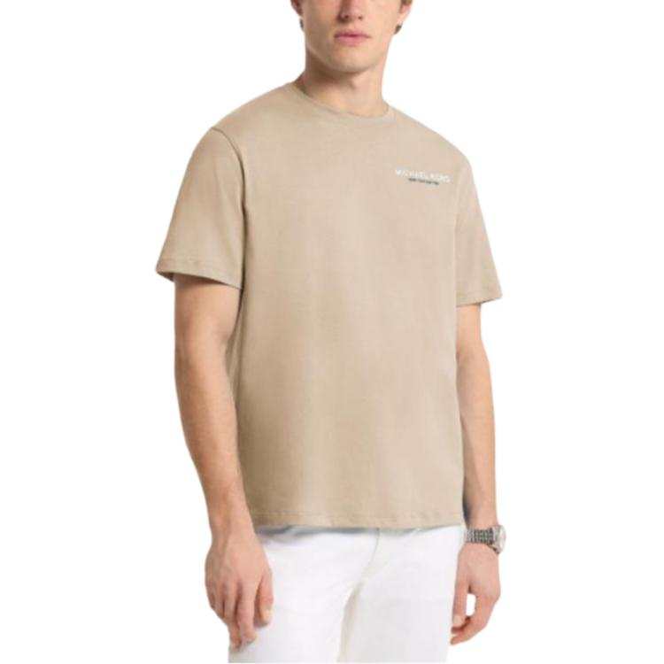MICHAEL KORS T Shirts Men's Khaki Crew Neck Moderate Straight Fit