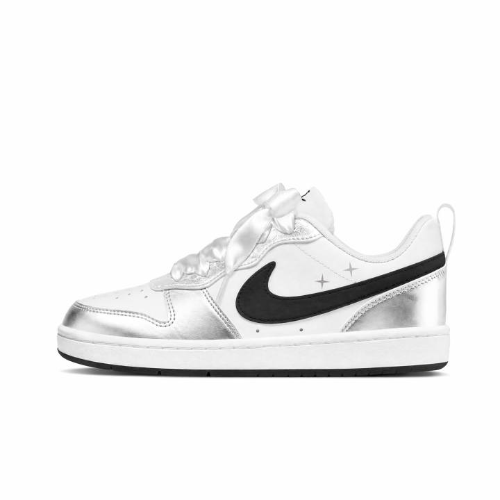 Nike Nike Court Borough Skateboard Shoes Women's Low Top Silver Black