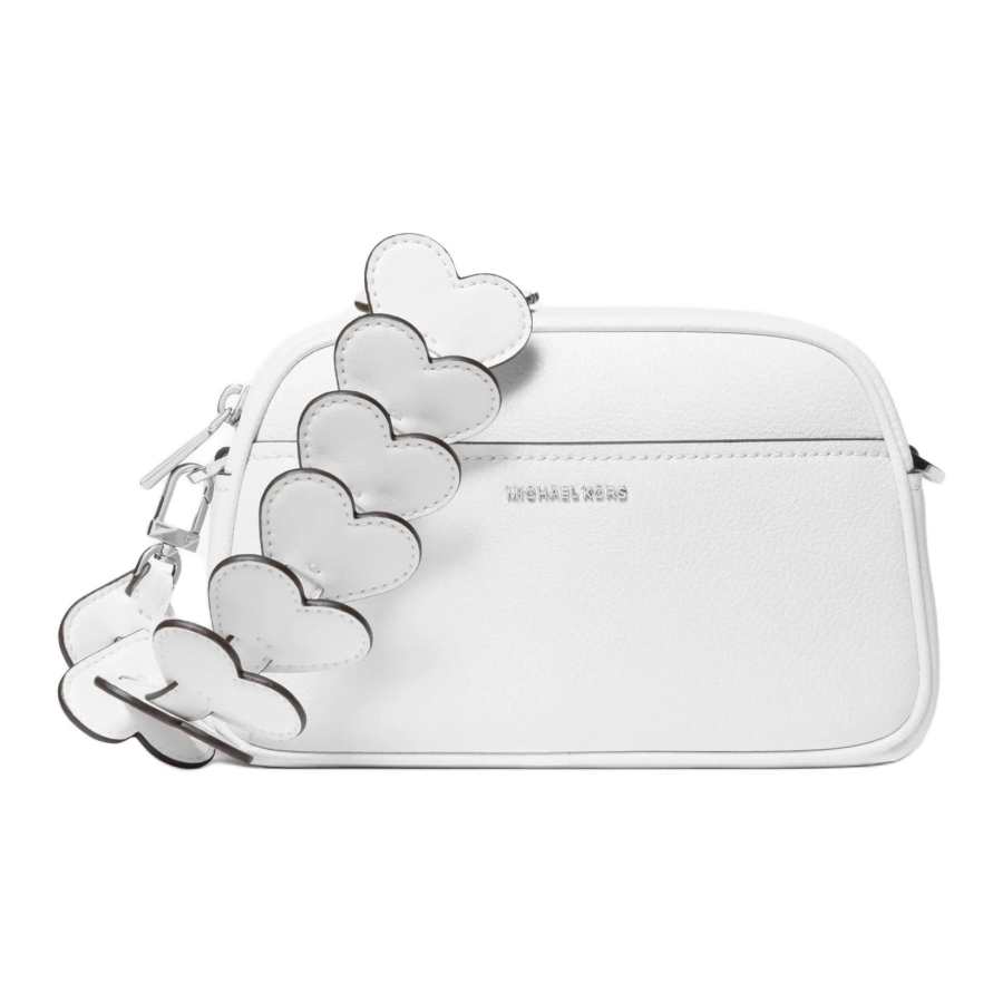 MICHAEL KORS Jet Set Leather Shoulder Bag, Crossbody Bag Small Women's White