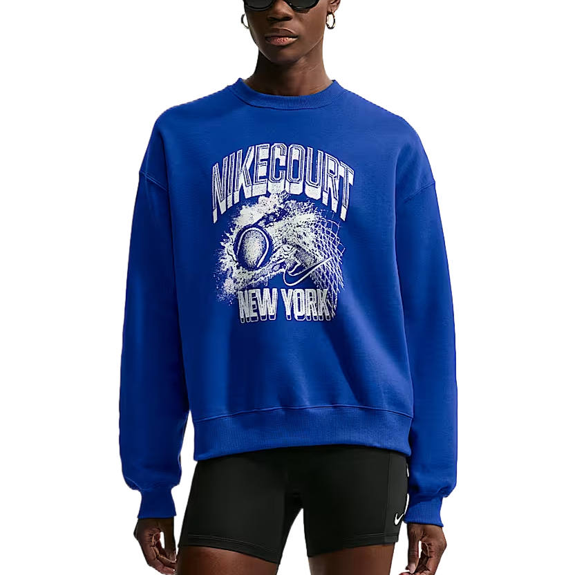 Nike Nike Sweatshirts Women's Vintage Royal Blue/Vintage Royal Blue/White Crew Neck Moderate