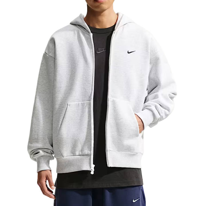 Nike Nike Sweatshirts Men's Birch Heather Black Hooded Non Detachable Moderate