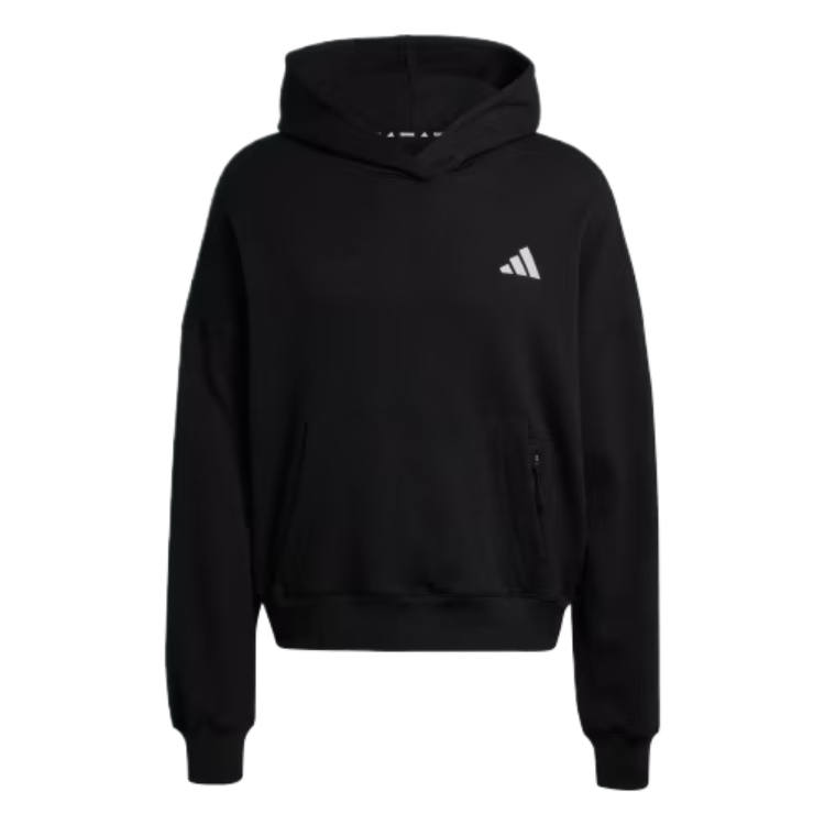 Adidas Adidas Sweatshirts Unisex Black Hooded Non Detachable Moderate