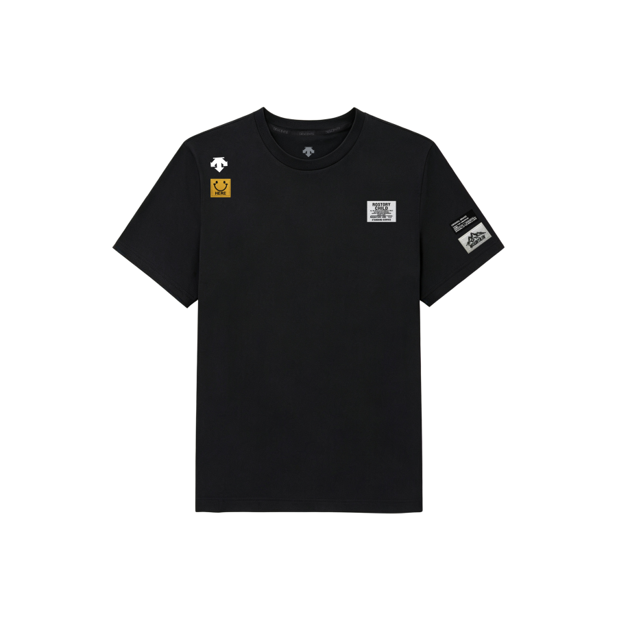 DESCENTE DESCENTE T Shirts Unisex Black Crew Neck
