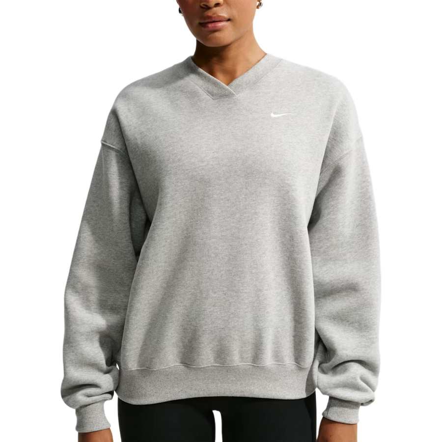 Nike Nike Sweatshirts Women's Dark Gray Blend/Sail White V Neck Moderate