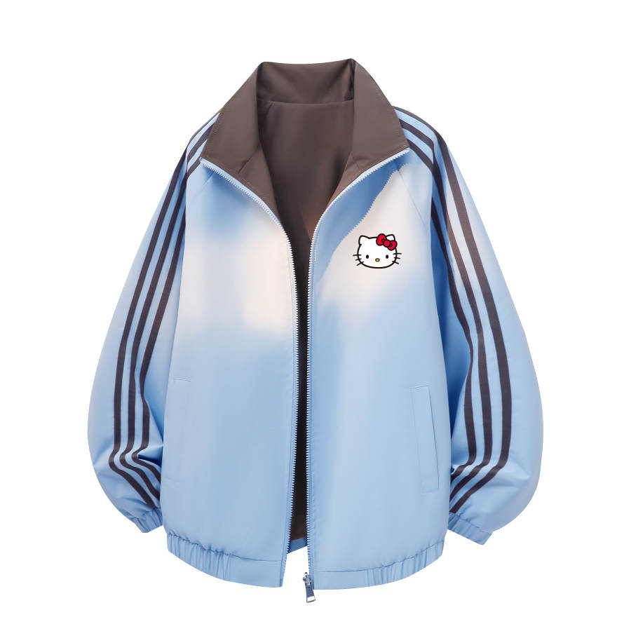 Sanrio Hello Kitty Jackets Unisex Stand Collar Thin Straight Fit