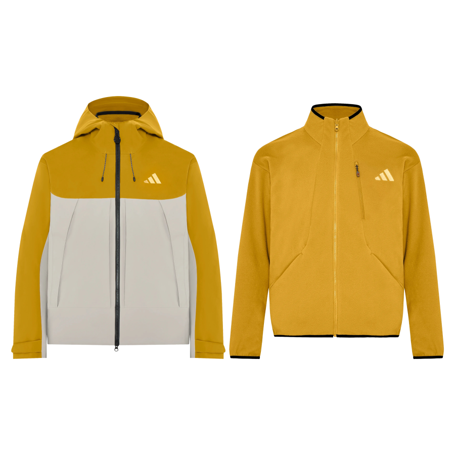 Adidas Adidas Terrex Windbreaker Jackets Men's Miracle Bauxite Brown/Victory Gold Hooded Non Detachable