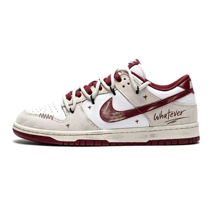 Nike Nike Dunk Skateboard Shoes Men's Low Top Beige Yellow, Red