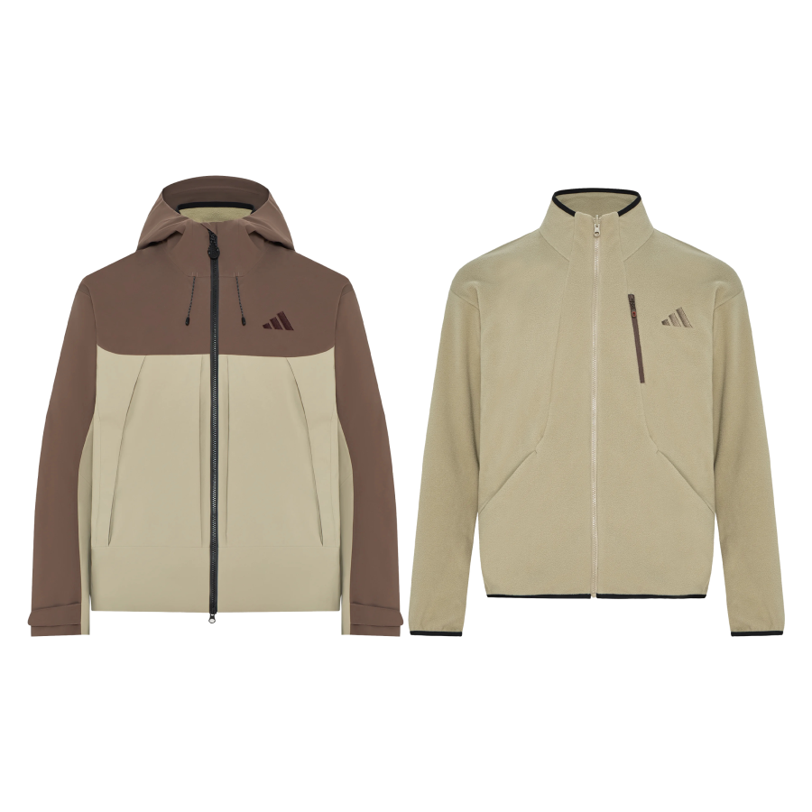 Adidas Adidas Terrex Windbreaker Jackets Men's Umber/Stratum Dark Earthy Brown Hooded Non Detachable