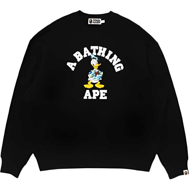 A BATHING APE X Disney Sweatshirts Unisex Crew Neck Moderate