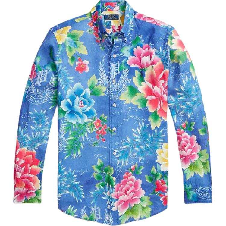 Polo Ralph Lauren Shirts Men's Blue Lapel Moderate Other