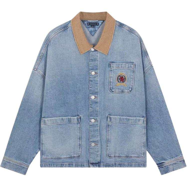 Tommy Hilfiger Denim Jackets Unisex Light Blue Moderate