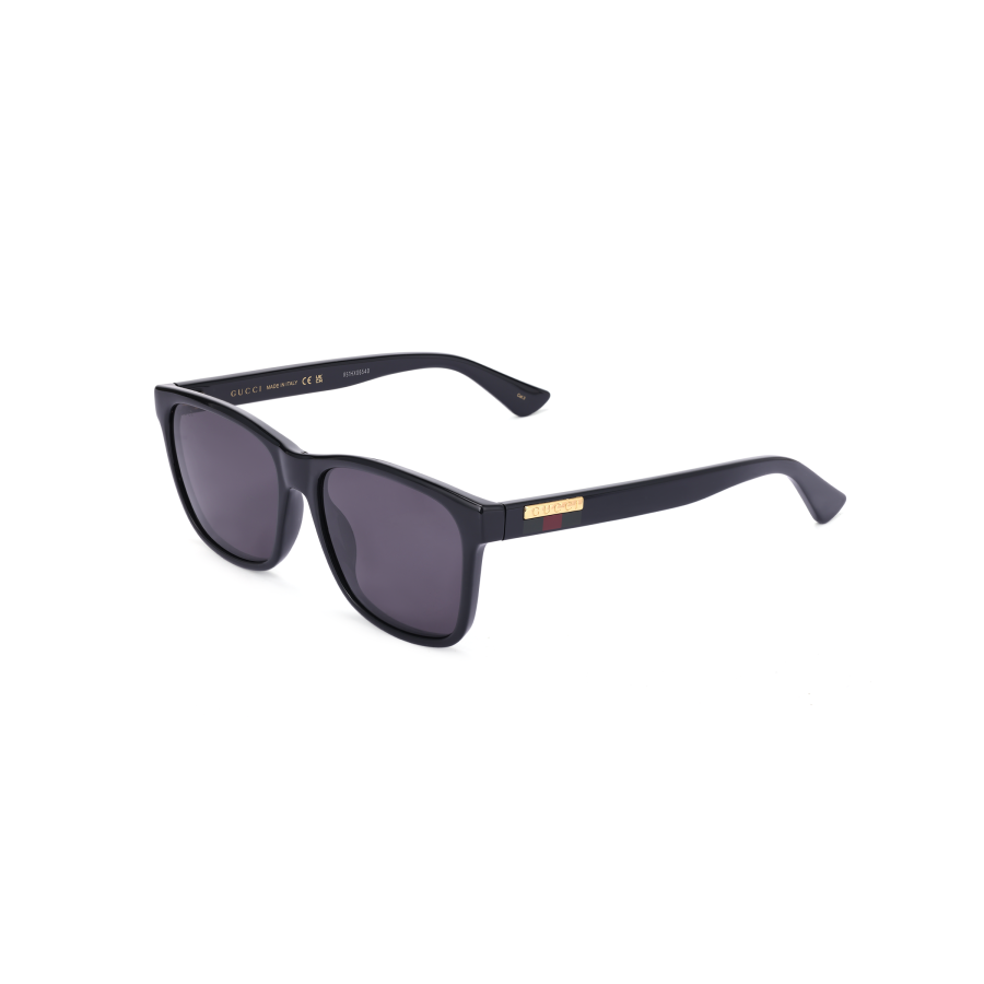 GUCCI GUCCI Plate Frame Square Sunglasses Men's Black