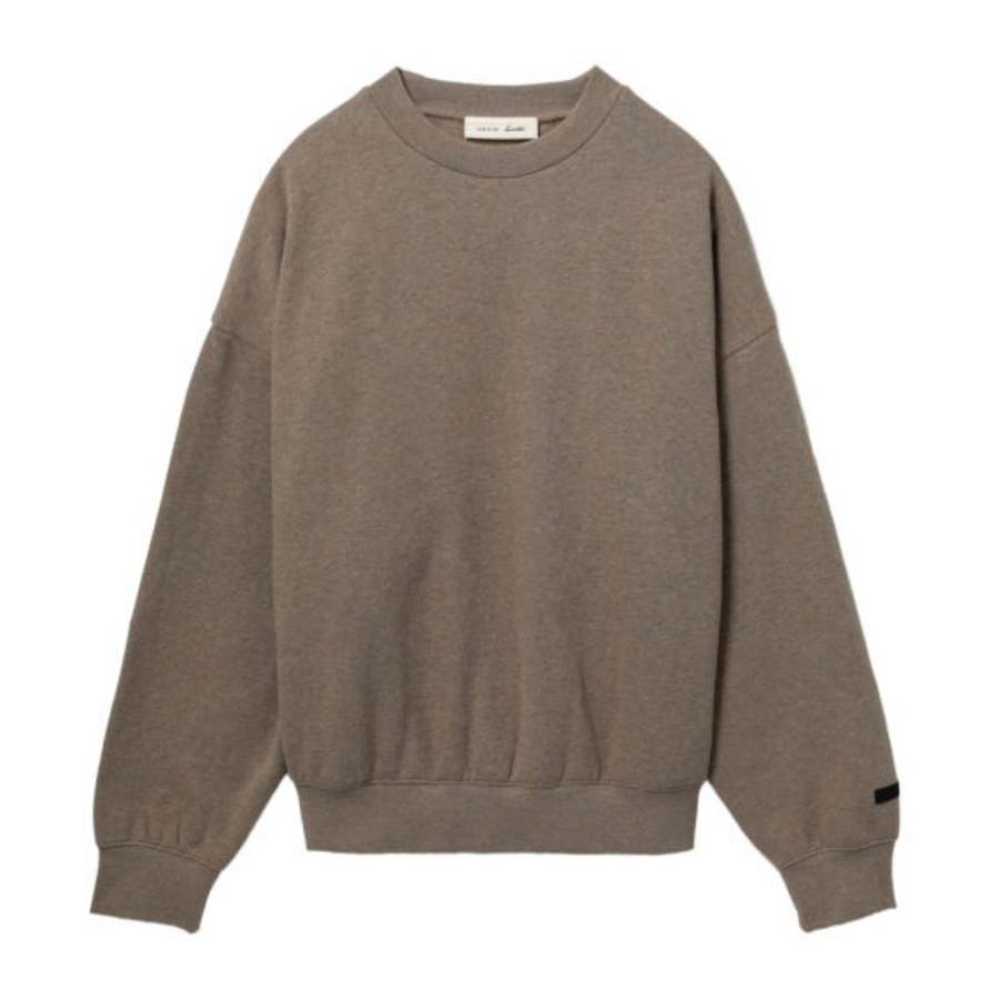 Fear Of God Essentials Sweatshirts Men's Brown Crew Neck Moderate Straight Fit