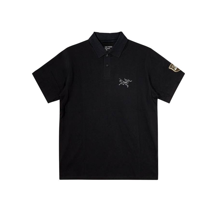 Arcteryx KRAGG T Shirts Unisex Black/Black Polo Collar Moderate