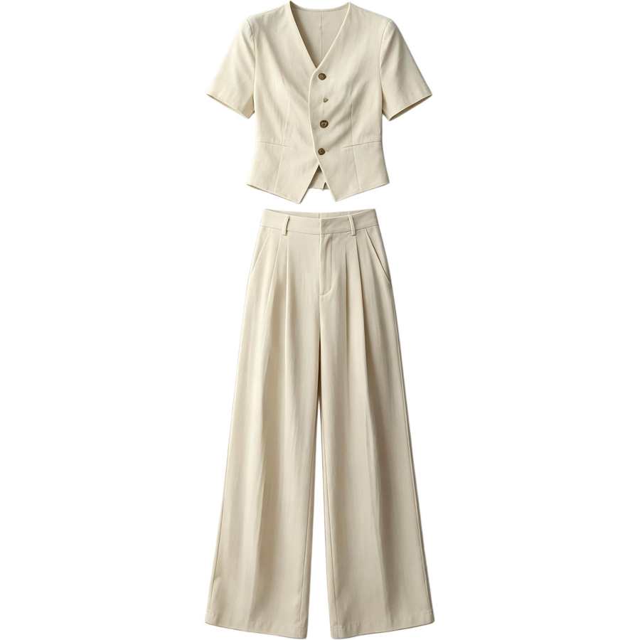 VENICEW Casual Suits Women's Crew Neck Moderate