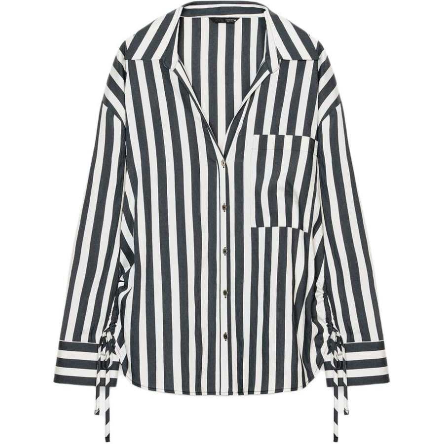 ZARA Shirts Women's Nude/Black Lapel Moderate Other