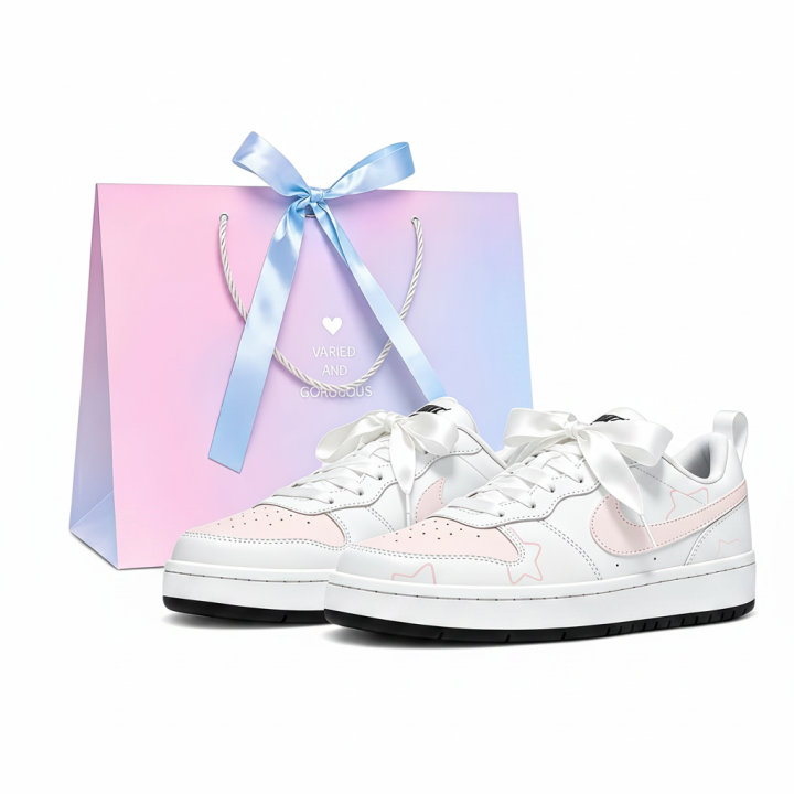 Nike Nike Court Borough Skateboard Shoes Women's Low Top White Pink
