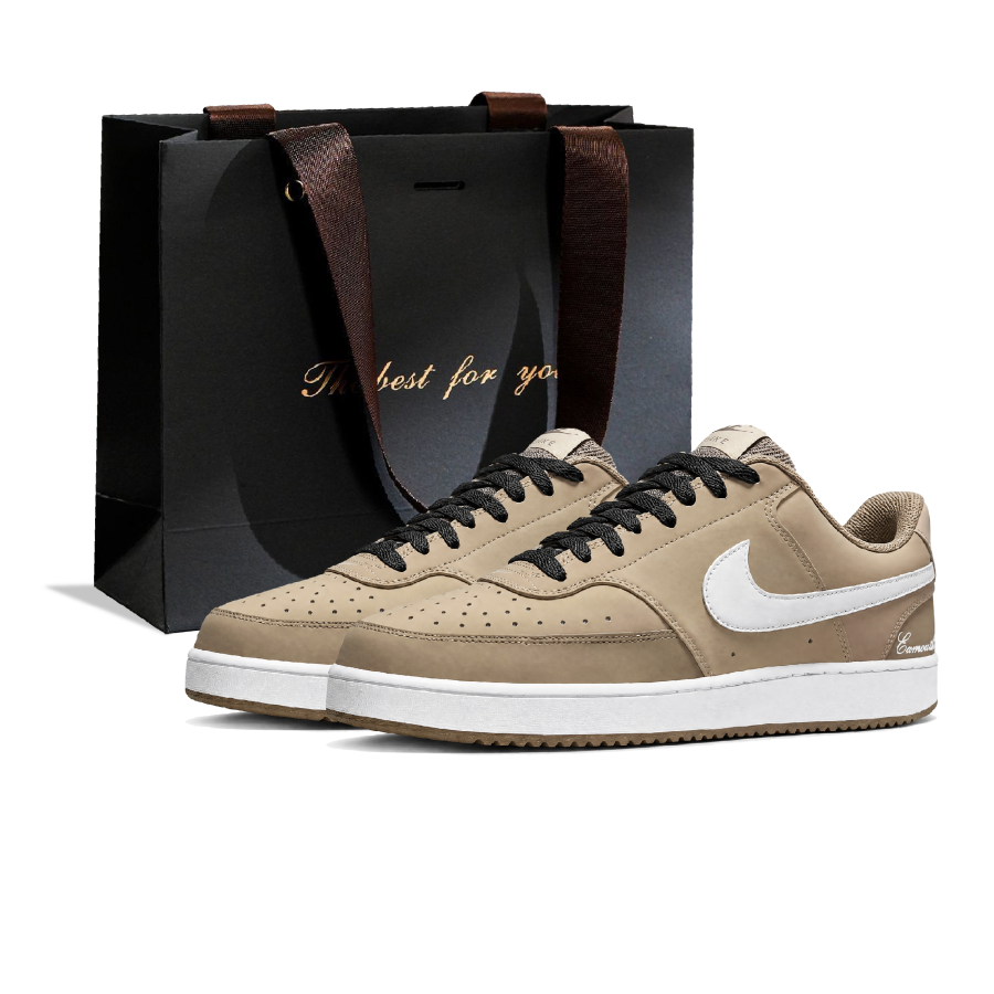 Nike Nike Air Force 1 Skateboard Shoes Men's Low Top Brown, Black