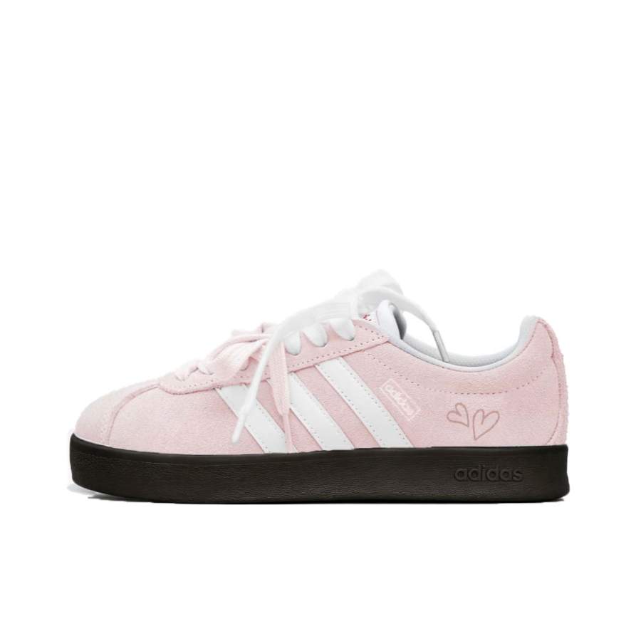 Adidas Adidas Vl Court Classic German Army Trainers Women's Low Top Taro Paste Powder