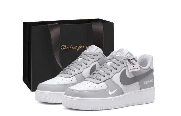 Nike Nike Air Force 1 Skateboard Shoes Unisex Low Top White Gray