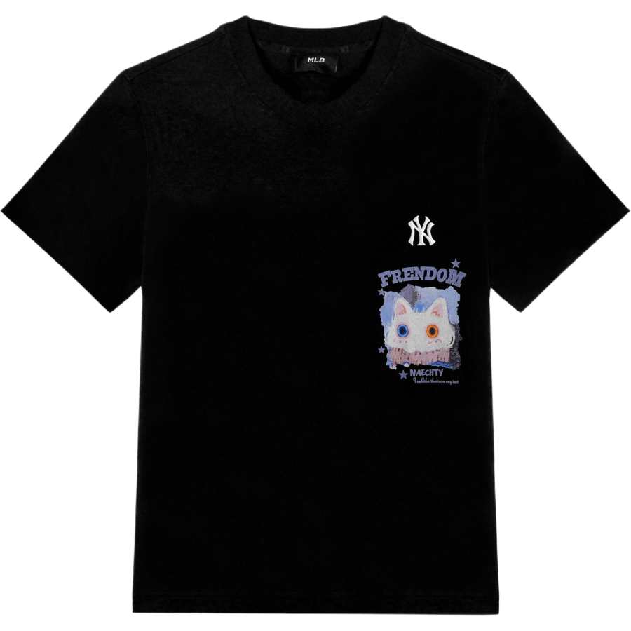 MLB MLB T Shirts Unisex Black Crew Neck Moderate Straight Fit