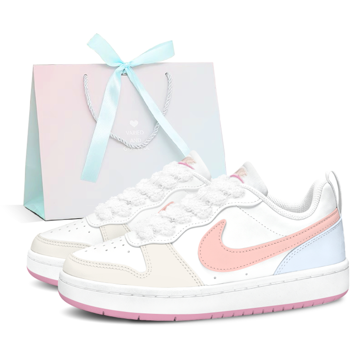 Nike Nike Court Borough Skateboard Shoes Unisex Low Top Pink/Blue