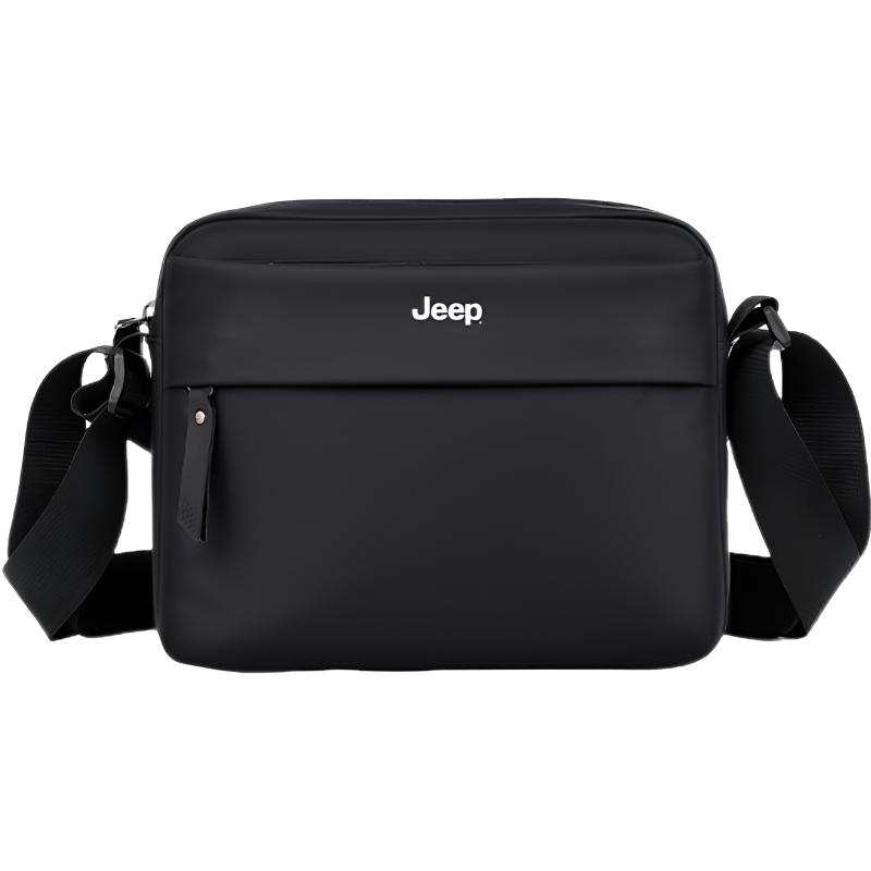 Jeep Oxford Crossbody Bag, Shoulder Bag Regular Men's Black