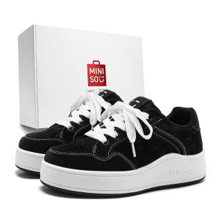 MINISO Skateboard Shoes Unisex Low Top White/Navy Blue/Wheat/Black