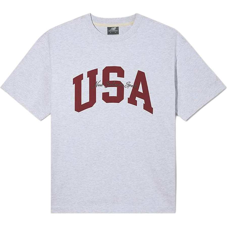 New Balance New Balance T Shirts Unisex Light Gray Crew Neck