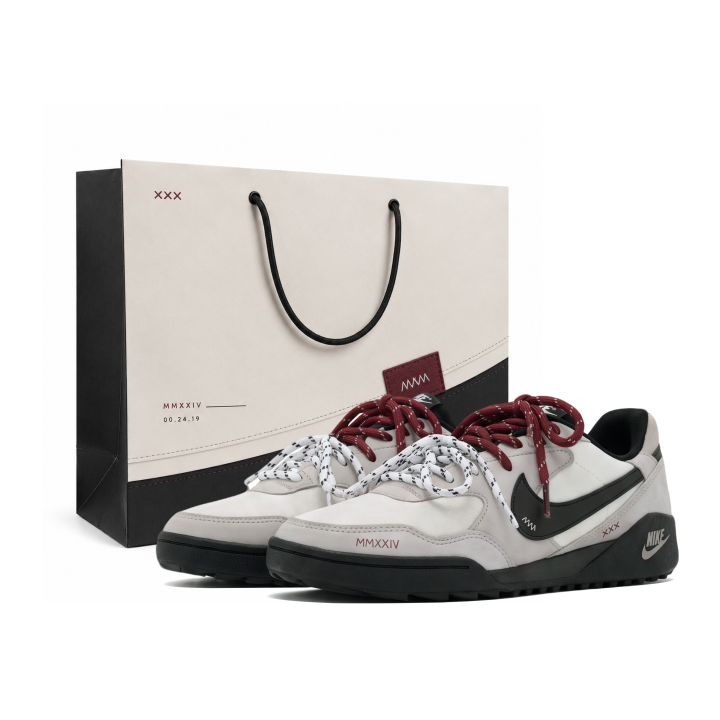 Nike Nike Terra Manta Casual Shoes Men's Low Top Beige Black Red Color Block Patchwork