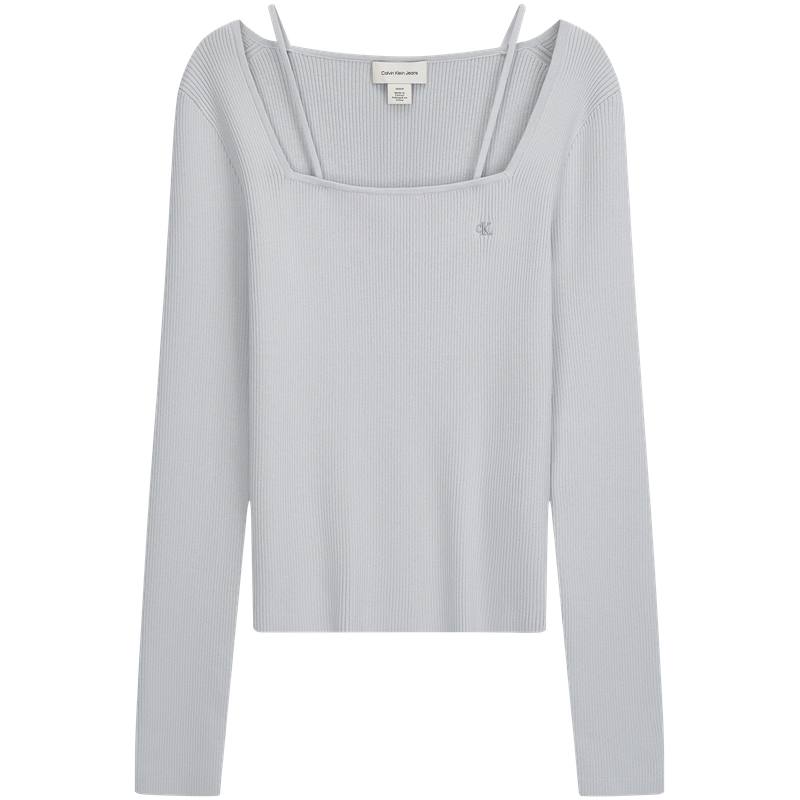 Calvin Klein Knitwear Women's Square Collar Moderate