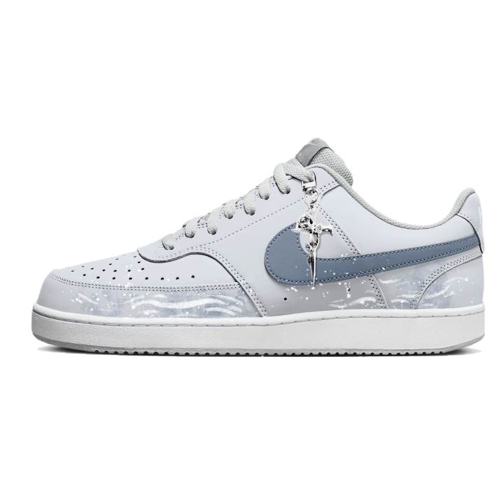 Nike Nike Court Vision Skateboard Shoes Men's Low Top Blue