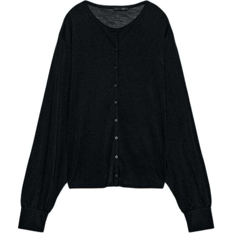 ZARA Knitwear Women's Black Crew Neck Moderate