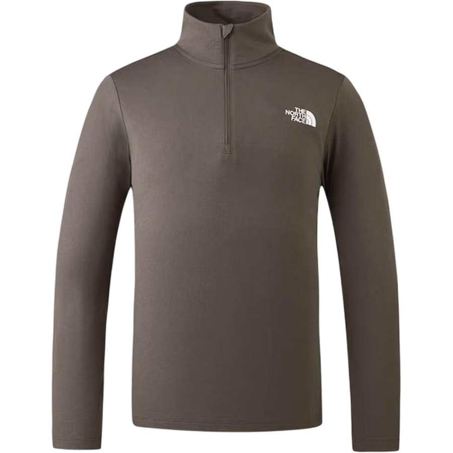 THE NORTH FACE Quick Dry T Shirts Men's 21L/Ebony Green Stand Collar Thin