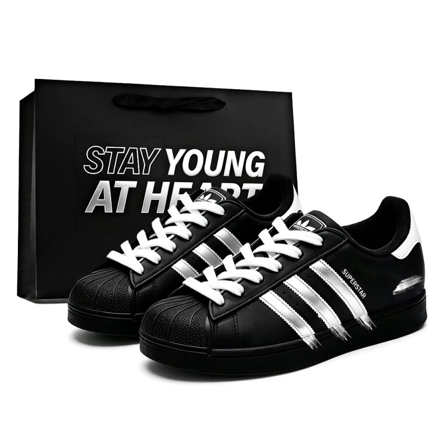 Adidas Originals Superstar 2 Skateboard Shoes Unisex Low Top Black
