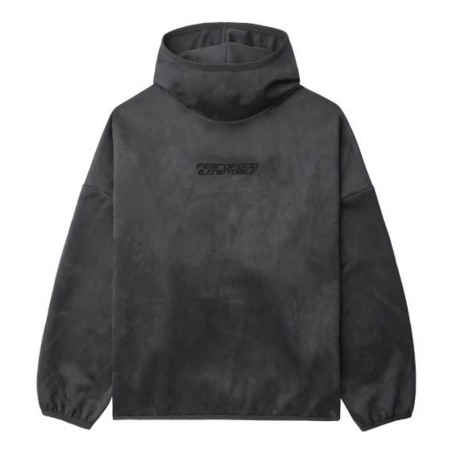 Fear Of God Essentials Sweatshirts Men's Gray Hooded Non Detachable Thin Straight Fit