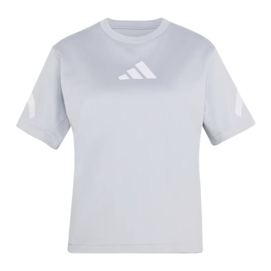 Adidas Adidas Z.N.E T Shirts Women's Halo Silver Crew Neck Moderate