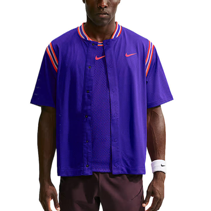Nike Nike Court Slam Tennis Tops Men's Dark Red Baseball Collar Moderate
