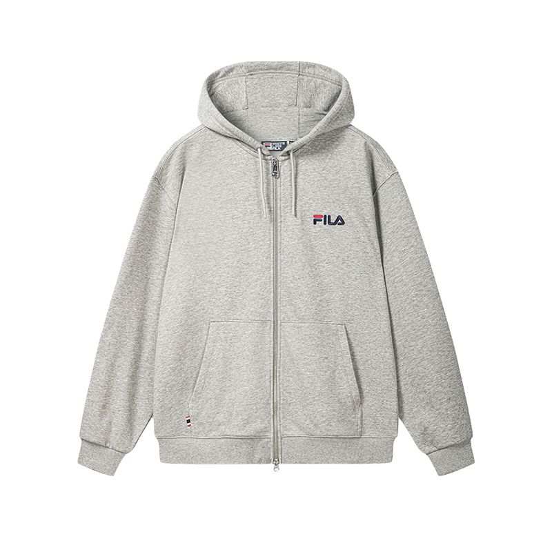 FILA Jackets Unisex Soft Heather Gray Hooded Non Detachable Moderate Other
