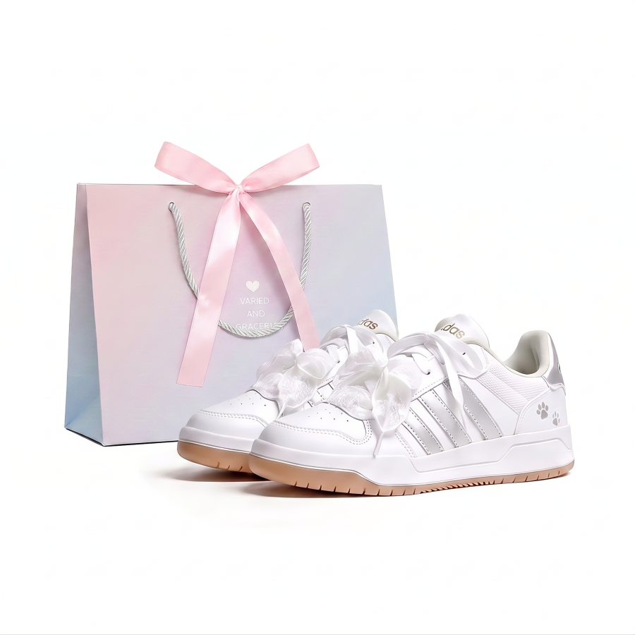 Adidas Adidas ENTRAP Skateboard Shoes Unisex Low Top White/Silver