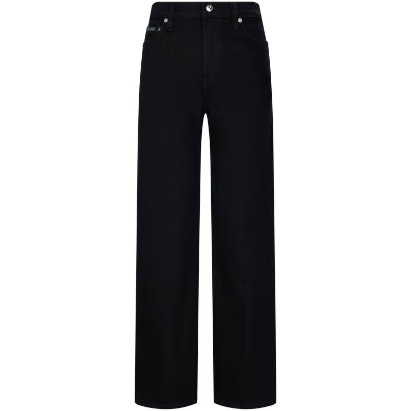 Calvin Klein Jeans Women's TZK Denim Black Moderate Wide Leg Pants