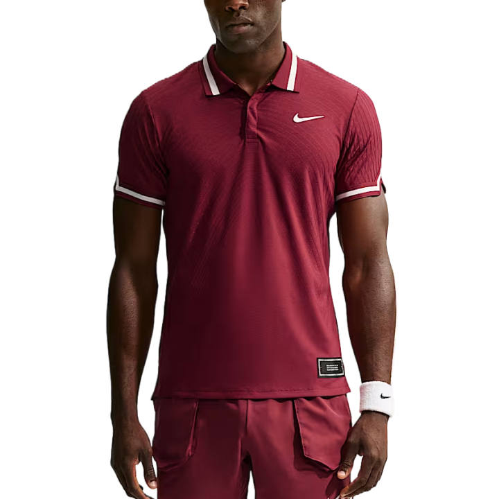 Nike Nike Court Slam Tennis Tops Men's Team Red/Light Ivory Polo Collar Moderate